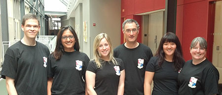Brodkin Lab 2012 (From left to right) Andrew Fairless, Arati Kreibich, Julia Katz, Edward Brodkin, Mei-Kay Wong, Holly Dow